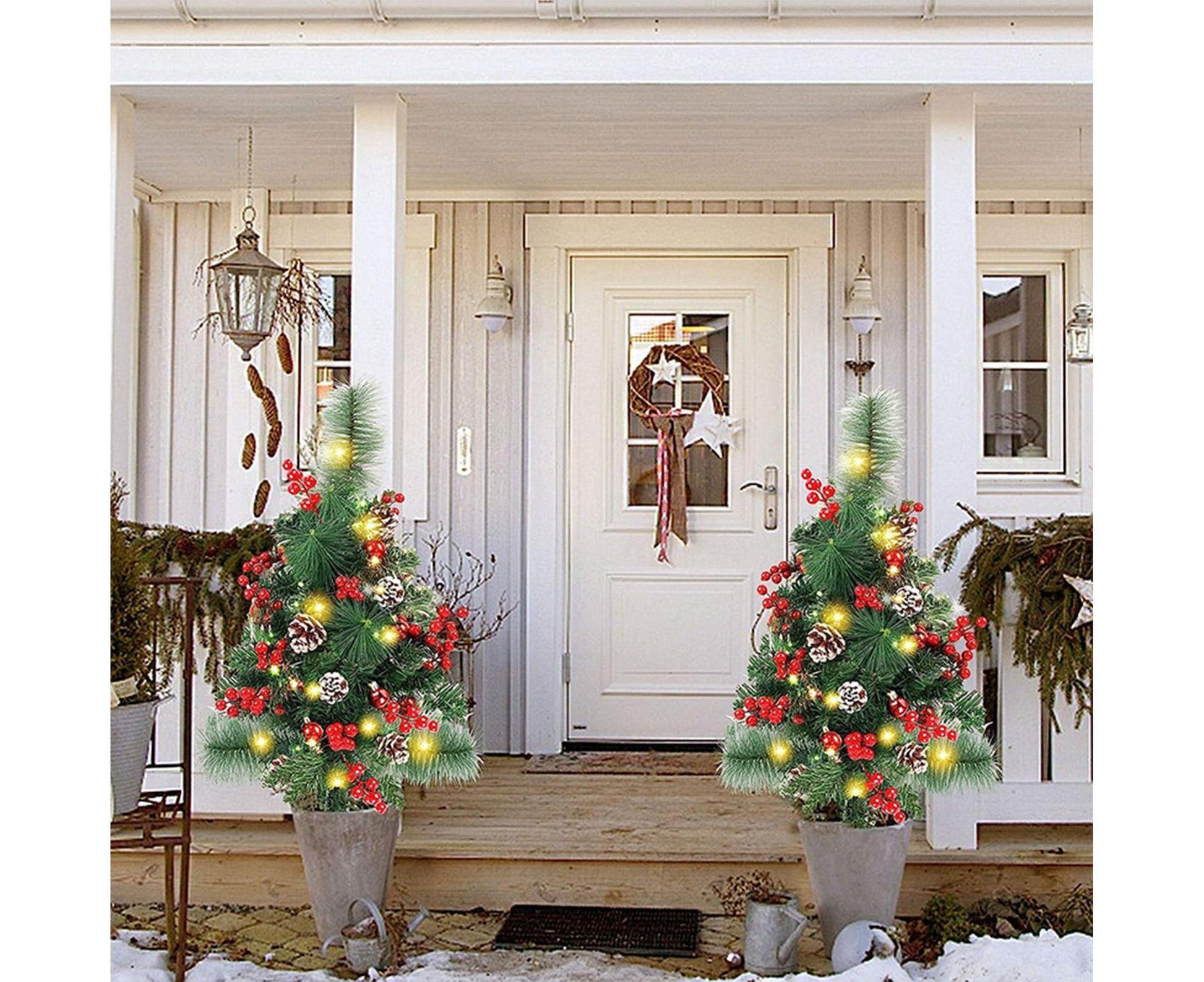 Solar Christmas Tree Garden Stake Lights Outdoor Christmas Tree Lighted Yard Decorations V1263-JX-1388