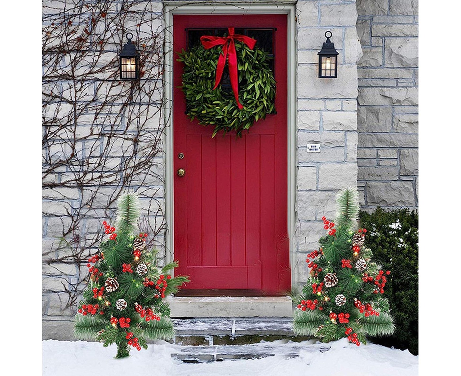 Solar Christmas Tree Garden Stake Lights Outdoor Christmas Tree Lighted Yard Decorations V1263-JX-1388