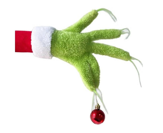 Grinch Christmas Home Decoration Furry Green Arm Head Xmas Tree Ornament - Arm V1263-JX-1389