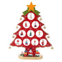 Funny Desktop Wooden Christmas Tree Decor Set with 10 Mini Ornaments - Red V1263-JX-1391