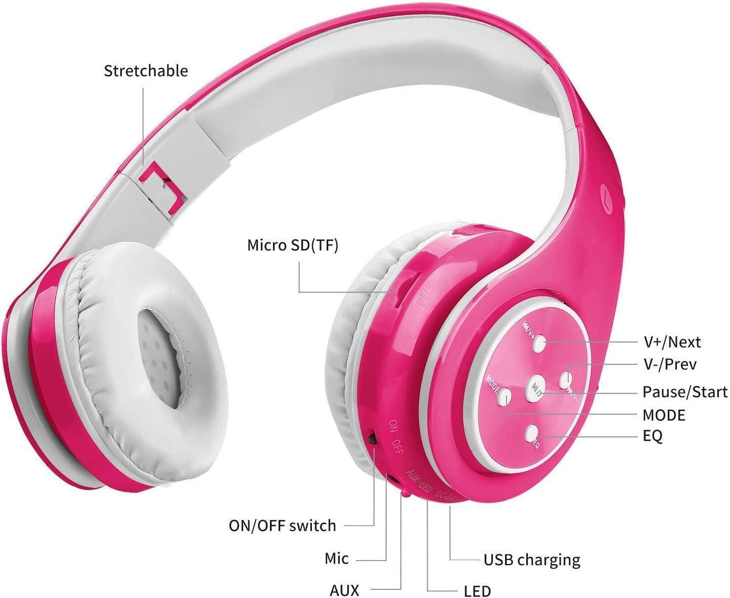 babies Bluetooth Headphones - Volume Limited Foldable - Wireless Headphones with Mic V1263-JX-14