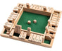 Wooden Board Game, 4 Players Shut The Box Dice Game Mathematics Traditional Pub Board Dice Game Travel board V1263-JX-1400