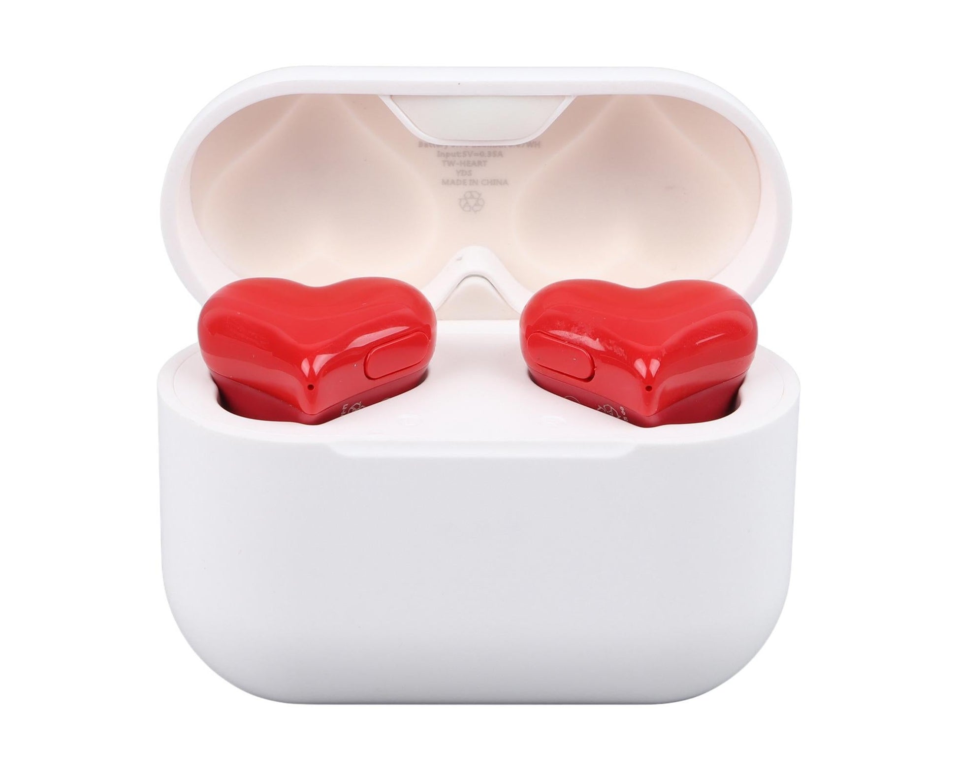Wireless Earbuds Multifunction Stylish Lightweight Noise Canceling Stereo Heart Shaped Bluetooth Earphones V1263-JX-141