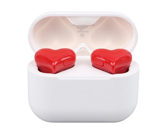 Wireless Earbuds Multifunction Stylish Lightweight Noise Canceling Stereo Heart Shaped Bluetooth Earphones V1263-JX-141