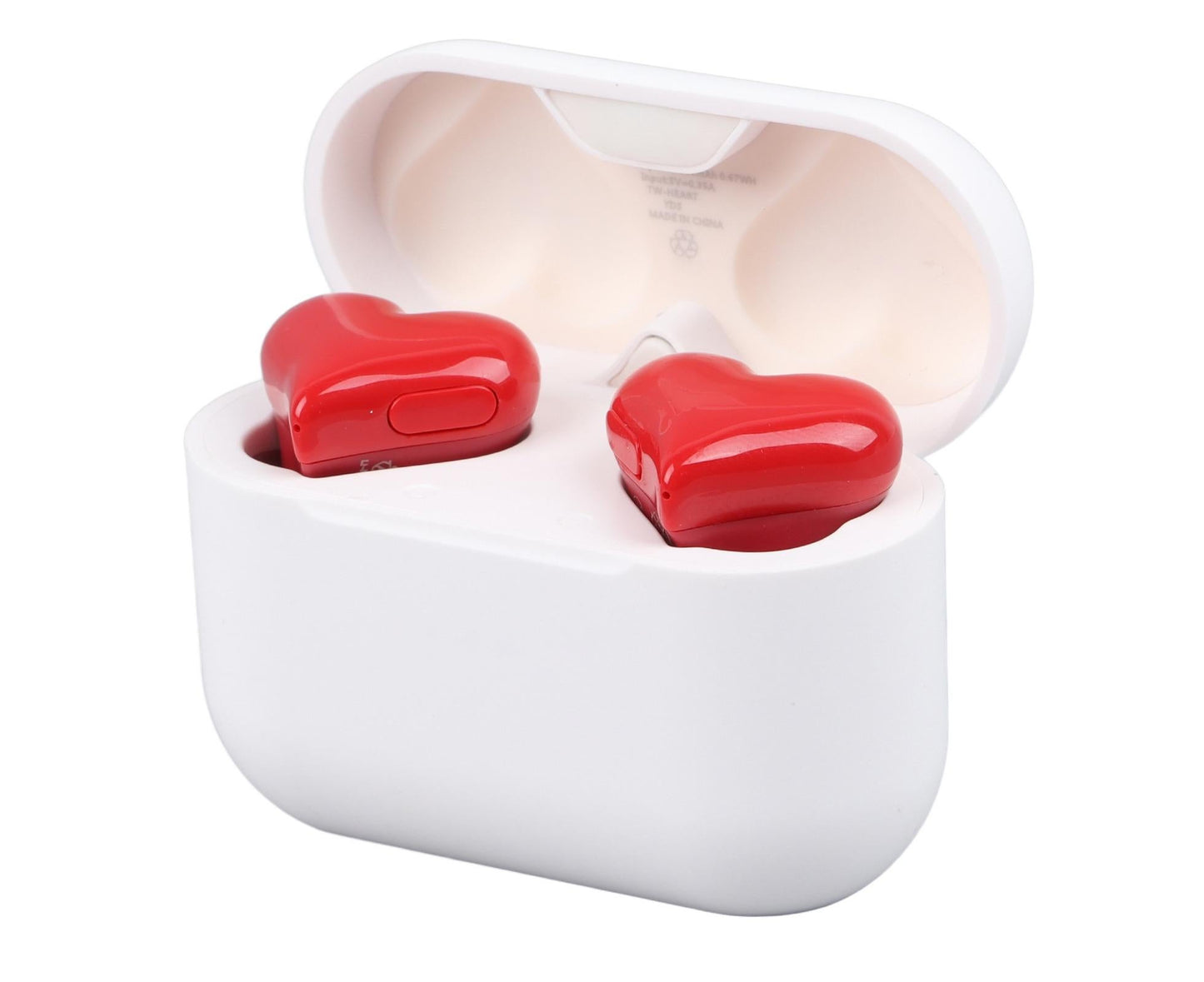 Wireless Earbuds Multifunction Stylish Lightweight Noise Canceling Stereo Heart Shaped Bluetooth Earphones V1263-JX-141