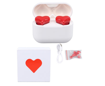 Wireless Earbuds Multifunction Stylish Lightweight Noise Canceling Stereo Heart Shaped Bluetooth Earphones V1263-JX-141