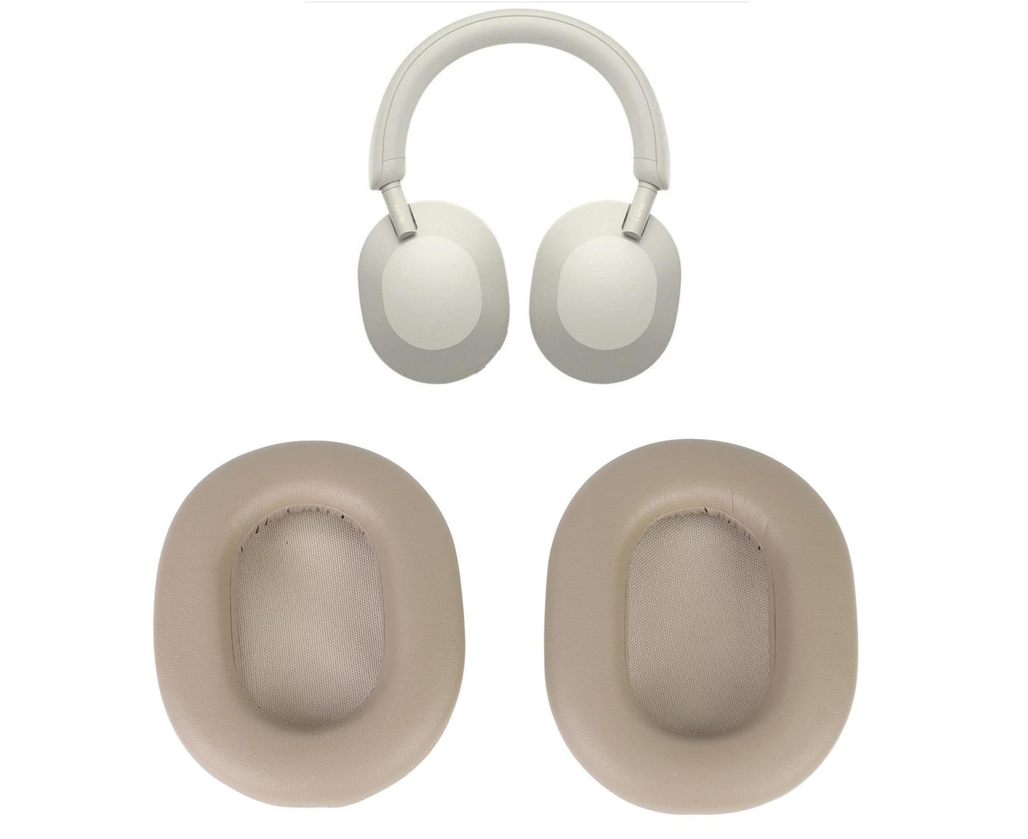 Headphone Ear Pads Protein Leather Noise Insulation Memory Foam Sponge Cushions for WH 1000XM5 Wireless V1263-JX-142