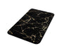 Floor Mat Anti-slip Water Absorbent Polyester Rectangular Door Carpet Cushion for Daily Use-Black 50*80cm V1263-JX-1420