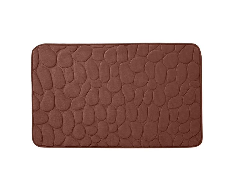 Floor Rugs Easy Clean Water Absorbent Solid Color Anti-slip Entrance Door Bath Mat for Home-Coffee 50*80cm V1263-JX-1425