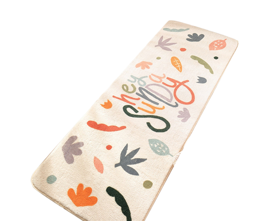 Floral Print Anti Slip Carpet Floor Mat Rug Cushion Bedroom Living Room Decor-60*160cm V1263-JX-1431