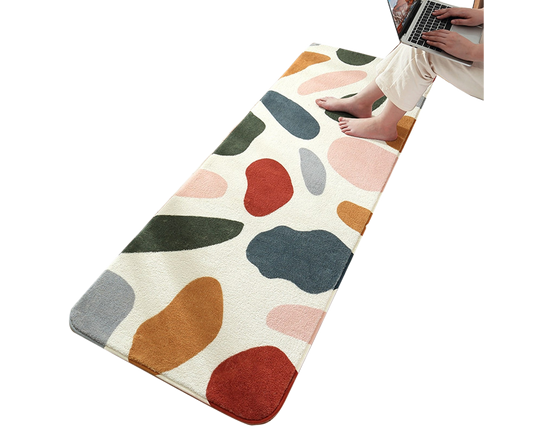 Floral Print Anti Slip Carpet Floor Mat Rug Cushion Bedroom Living Room Decor-60*160cm V1263-JX-1433