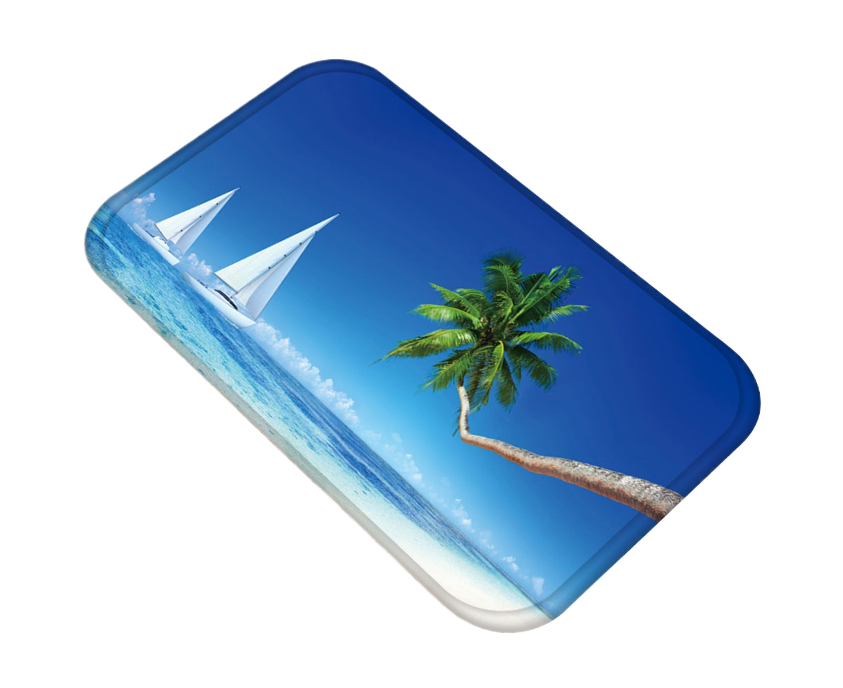 Fresh Beach Sky Kitchen Hallway Door Mat Entrance Rug Non-slip Bathroom Carpet V1263-JX-1435