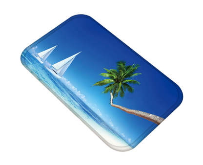 Fresh Beach Sky Kitchen Hallway Door Mat Entrance Rug Non-slip Bathroom Carpet V1263-JX-1435