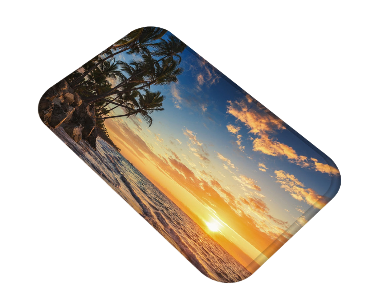 Fresh Beach Sky Kitchen Hallway Door Mat Entrance Rug Non-slip Bathroom Carpet V1263-JX-1436