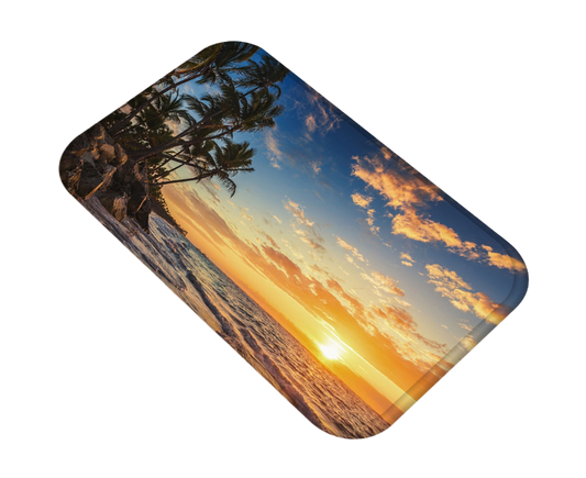 Fresh Beach Sky Kitchen Hallway Door Mat Entrance Rug Non-slip Bathroom Carpet V1263-JX-1436