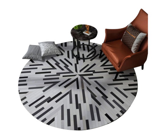 Round Shape Waterproof Non-slip Living Room Bedroom Floor Rug Carpet Blanket V1263-JX-1437