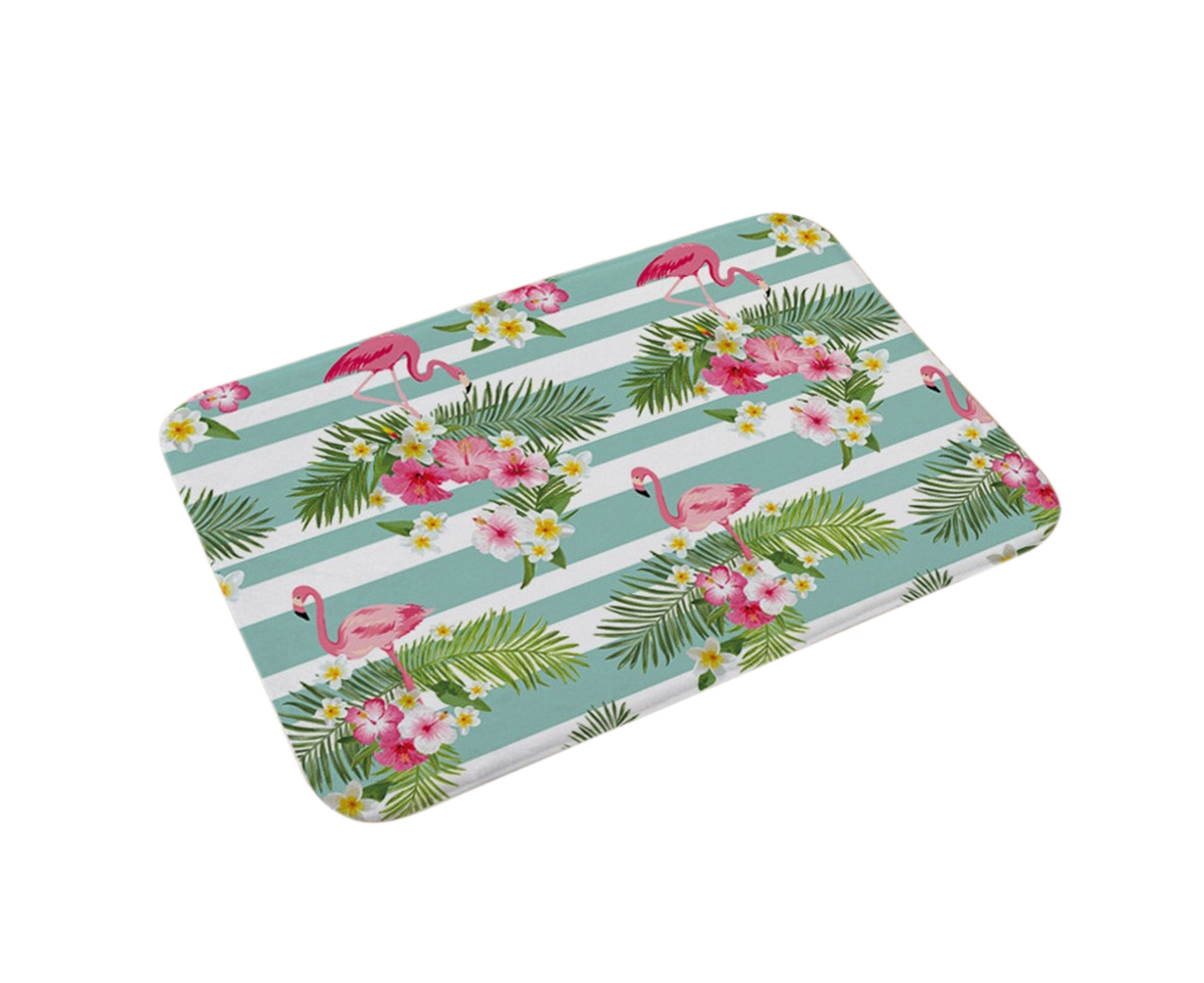 Stylish Flamingo Rug Kitchen Bathroom Anti-slip Doormat Carpet Floor Mat Home Decor V1263-JX-1440