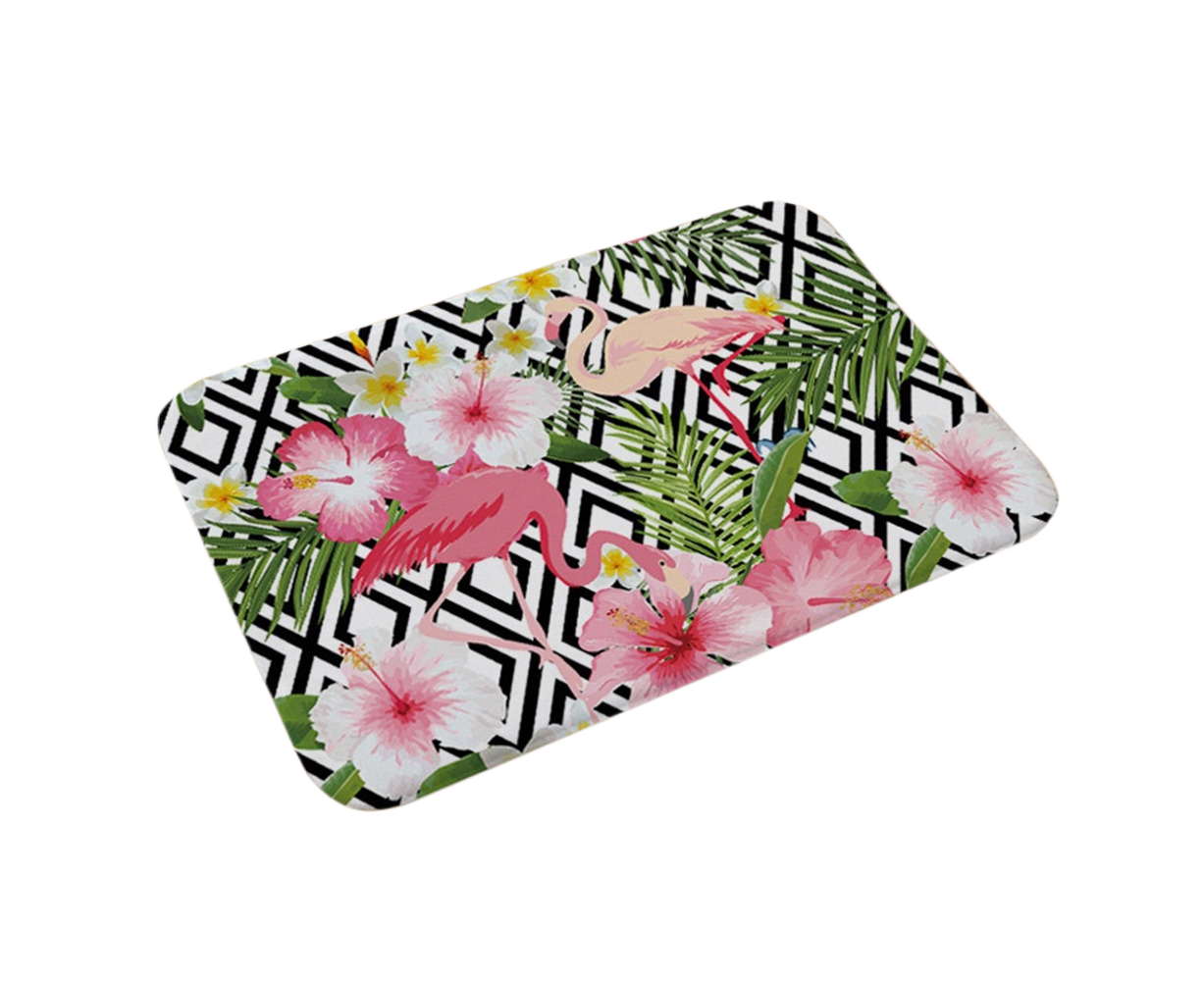 Stylish Flamingo Rug Kitchen Bathroom Anti-slip Doormat Carpet Floor Mat Home Decor V1263-JX-1442
