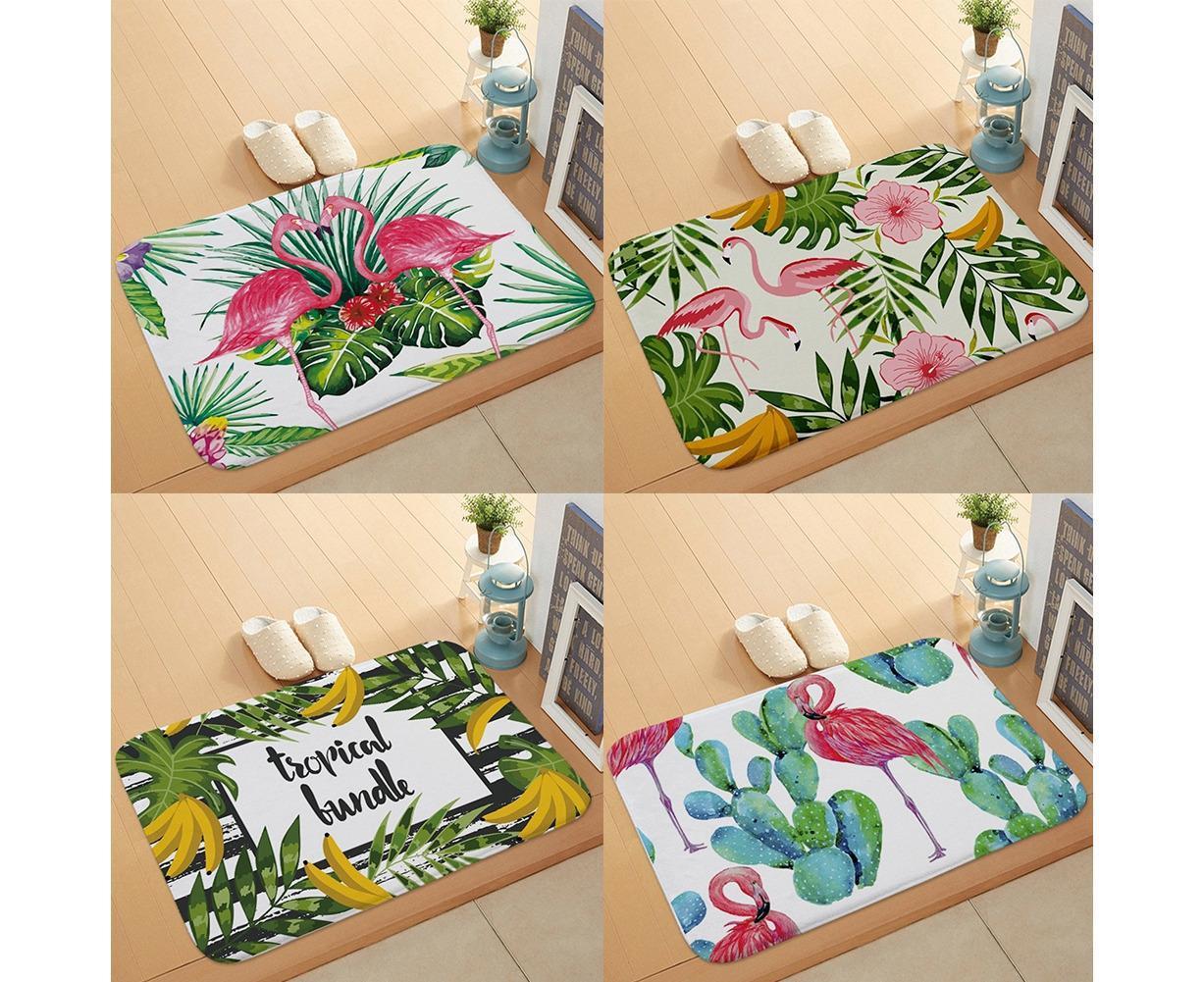Stylish Flamingo Rug Kitchen Bathroom Anti-slip Doormat Carpet Floor Mat Home Decor V1263-JX-1445