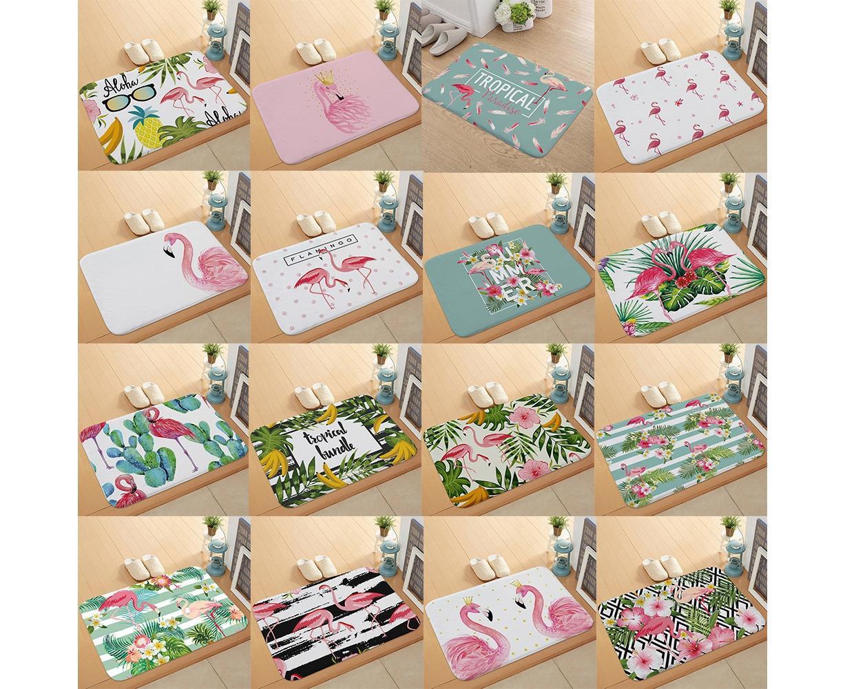 Stylish Flamingo Rug Kitchen Bathroom Anti-slip Doormat Carpet Floor Mat Home Decor V1263-JX-1447