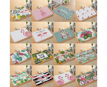 Stylish Flamingo Rug Kitchen Bathroom Anti-slip Doormat Carpet Floor Mat Home Decor V1263-JX-1447