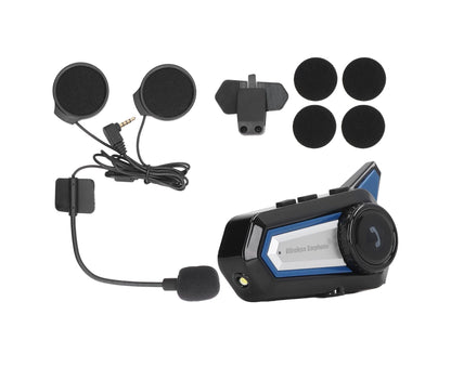 BT31 Motorcycle Bluetooth Helmet Headset Wireless Hands Free Stereo Waterproof Noise Cancelling Headset with V1263-JX-145