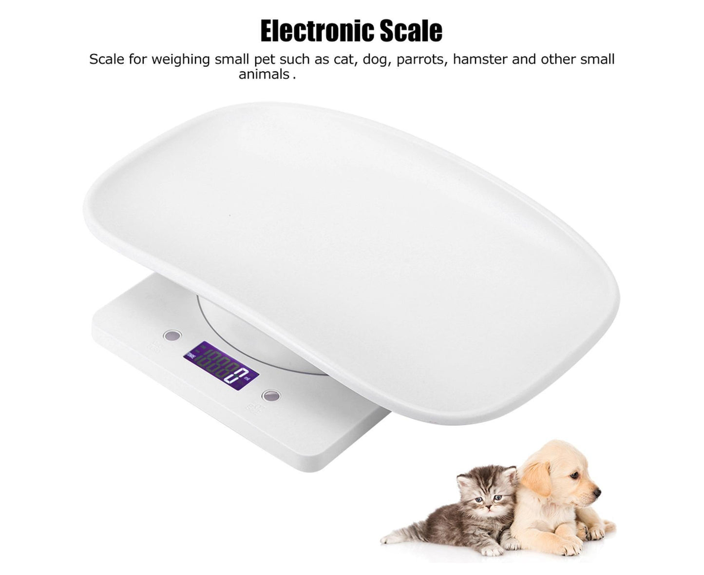 10kg/1g Digital Small Pet Weight Scale for Cats Dogs Measure Tool Electronic Kitchen Scale V1263-JX-1450