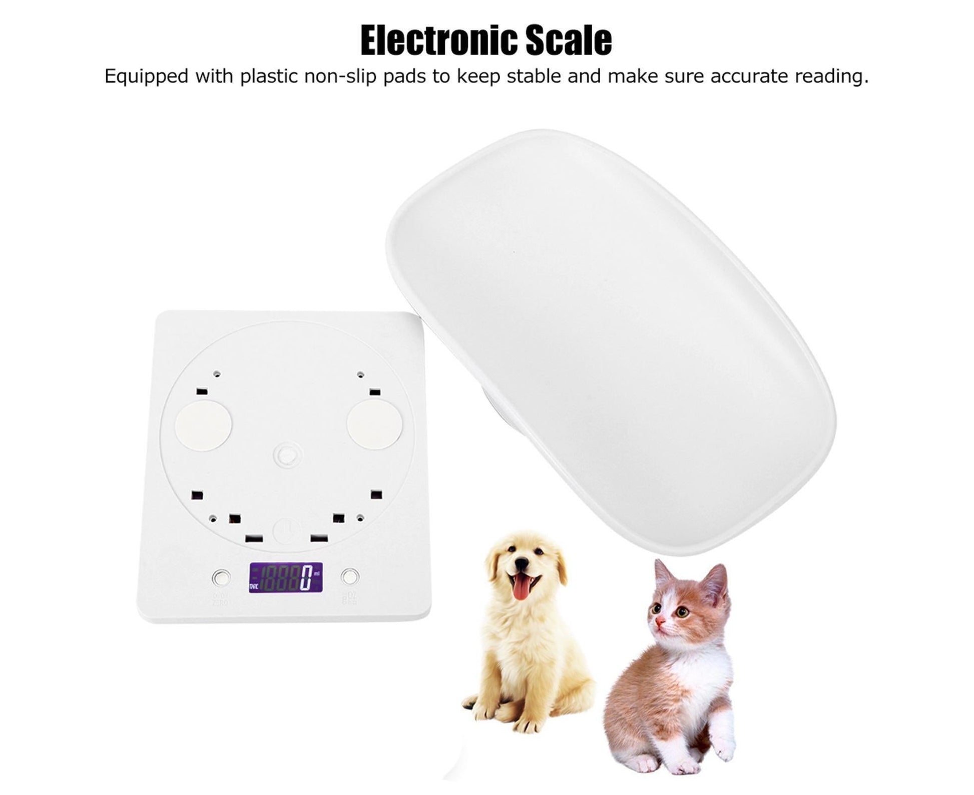 10kg/1g Digital Small Pet Weight Scale for Cats Dogs Measure Tool Electronic Kitchen Scale V1263-JX-1450