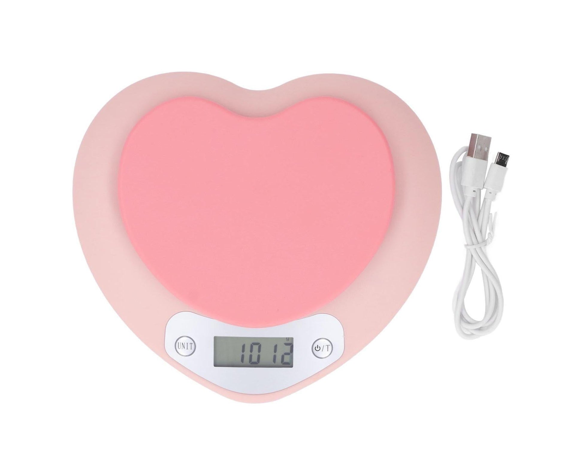 1g Accuracy Digital Kitchen Scale 5kg Household Small Heart Shape Rechargeable Food Scale for Cooking Baking V1263-JX-1451