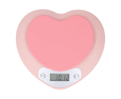 1g Accuracy Digital Kitchen Scale 5kg Household Small Heart Shape Rechargeable Food Scale for Cooking Baking V1263-JX-1451