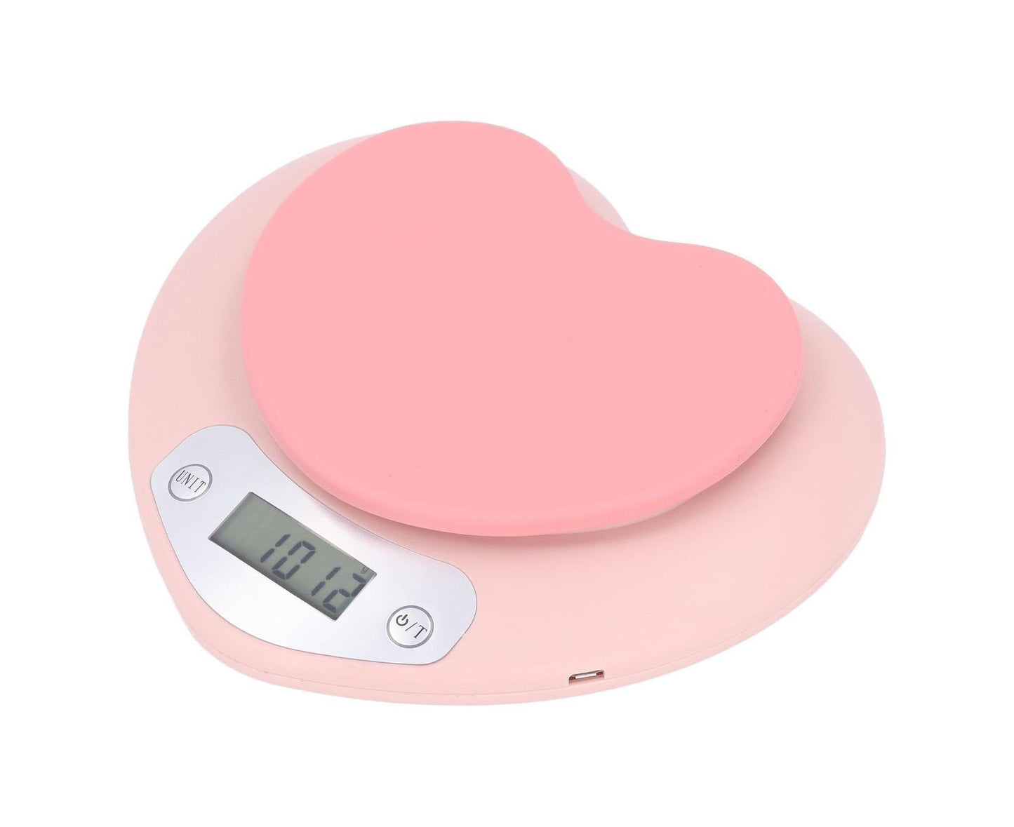 1g Accuracy Digital Kitchen Scale 5kg Household Small Heart Shape Rechargeable Food Scale for Cooking Baking V1263-JX-1451