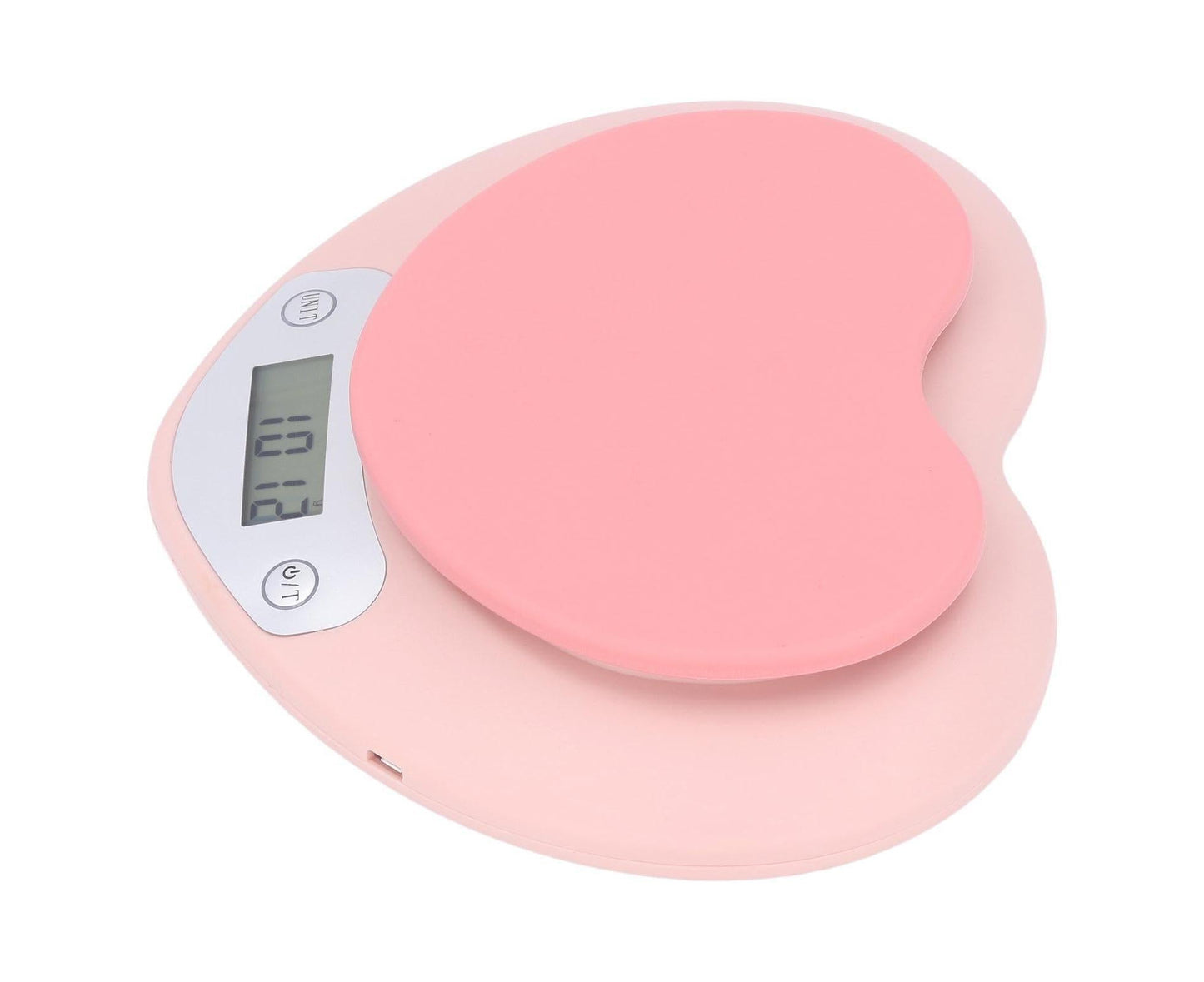 1g Accuracy Digital Kitchen Scale 5kg Household Small Heart Shape Rechargeable Food Scale for Cooking Baking V1263-JX-1451