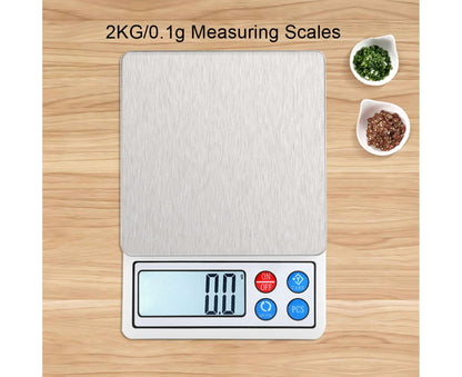 2KG/0.1g Portable Mini Digital Scales Electronic Balance High Precision for Measuring V1263-JX-1456