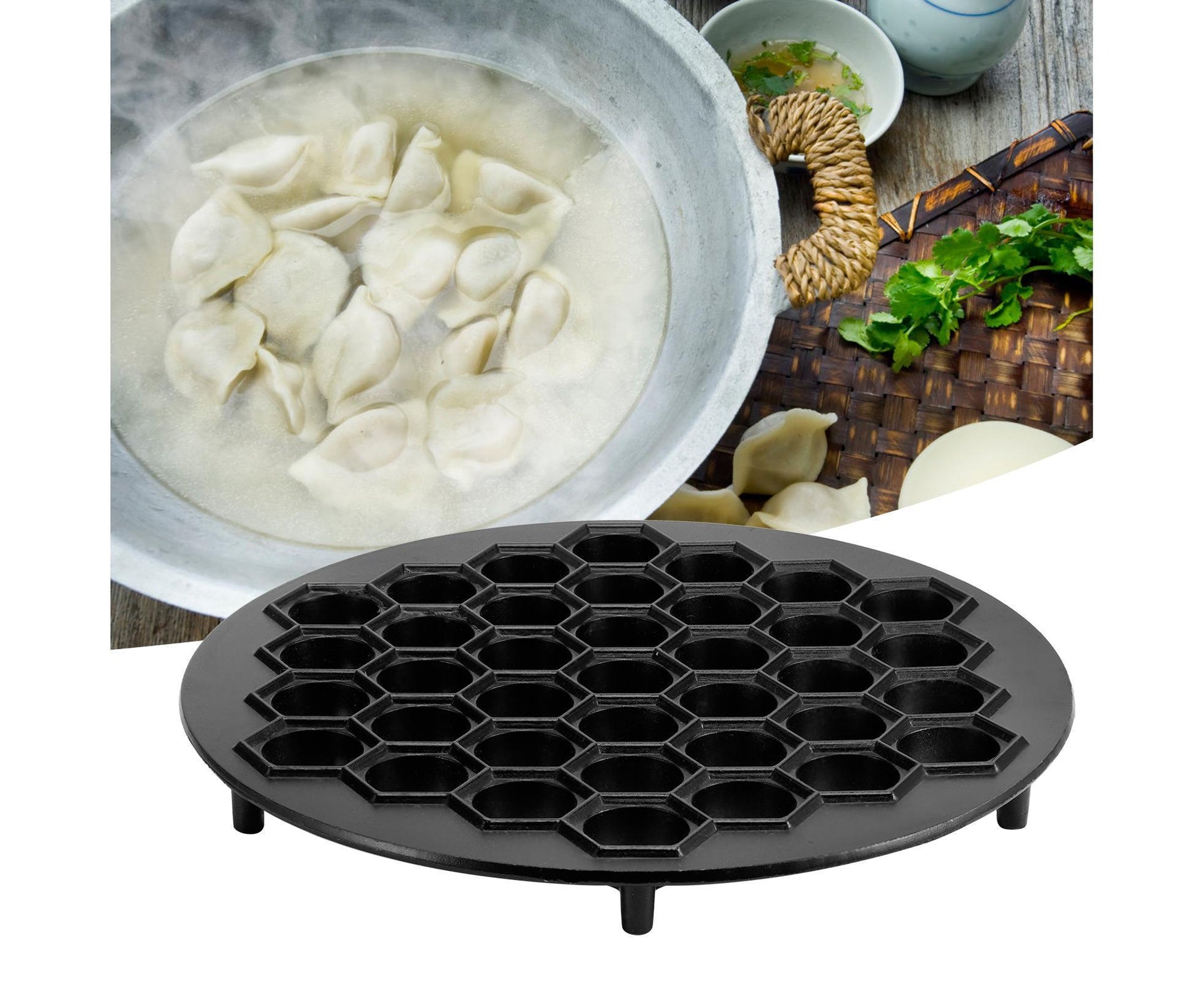 37 Holes Dumpling Mould Aluminium Alloy Ravioli Maker Baking Molds Pastry Kitchen Accessories V1263-JX-1459