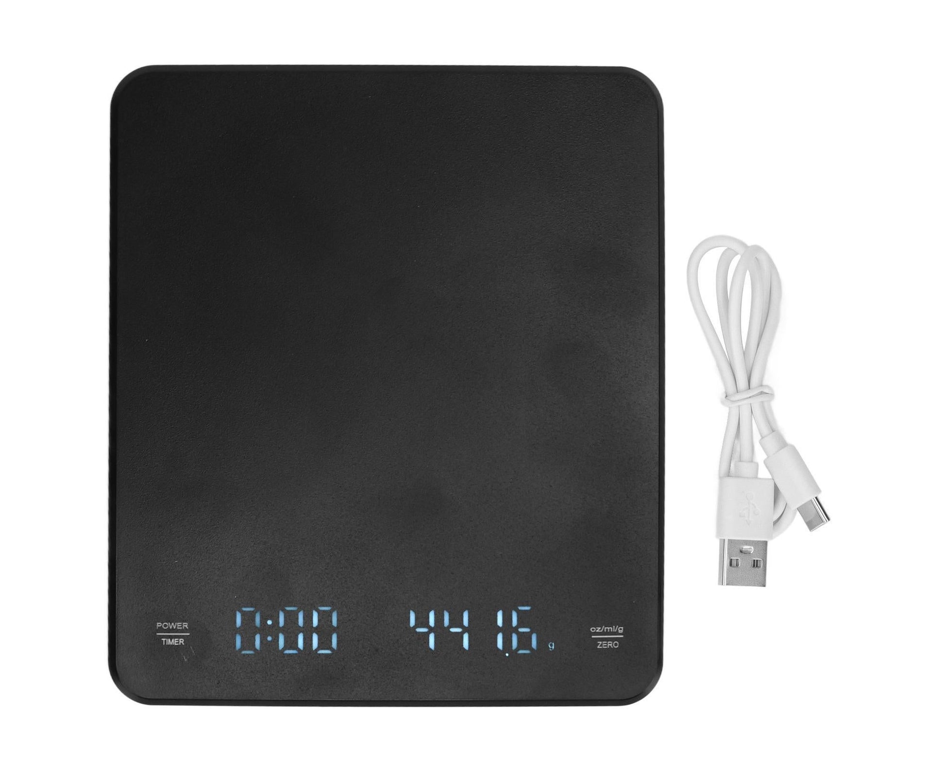 3kg/0.1g Digital Coffee Scale with Timer LED Invisible Screen Coffee Electronic Scale USB Charging Matte Black V1263-JX-1460