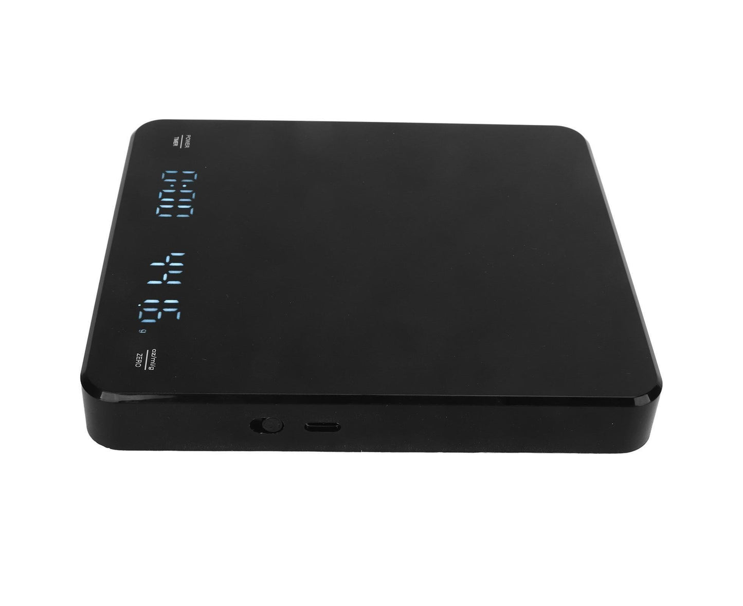 3kg/0.1g Digital Coffee Scale with Timer LED Invisible Screen Coffee Electronic Scale USB Charging Matte Black V1263-JX-1460