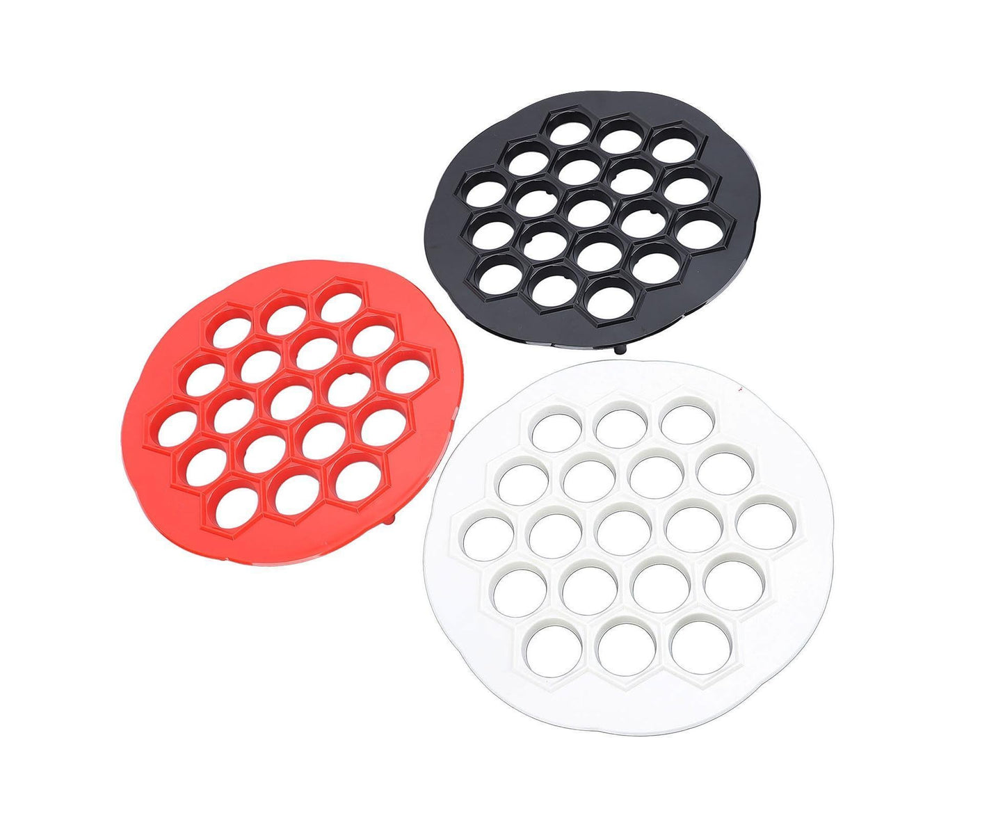 3pcs Russian Dumpling Maker Multifunctional 19 Holes Food Grade Easy Cleaning Ravioli Maker Mould for Kitchen V1263-JX-1463