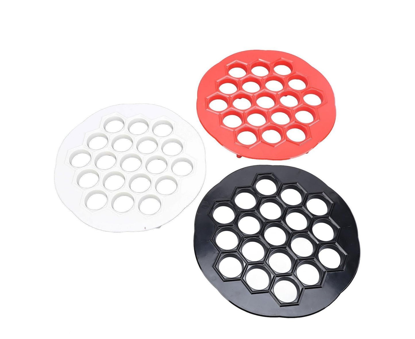 3pcs Russian Dumpling Maker Multifunctional 19 Holes Food Grade Easy Cleaning Ravioli Maker Mould for Kitchen V1263-JX-1463