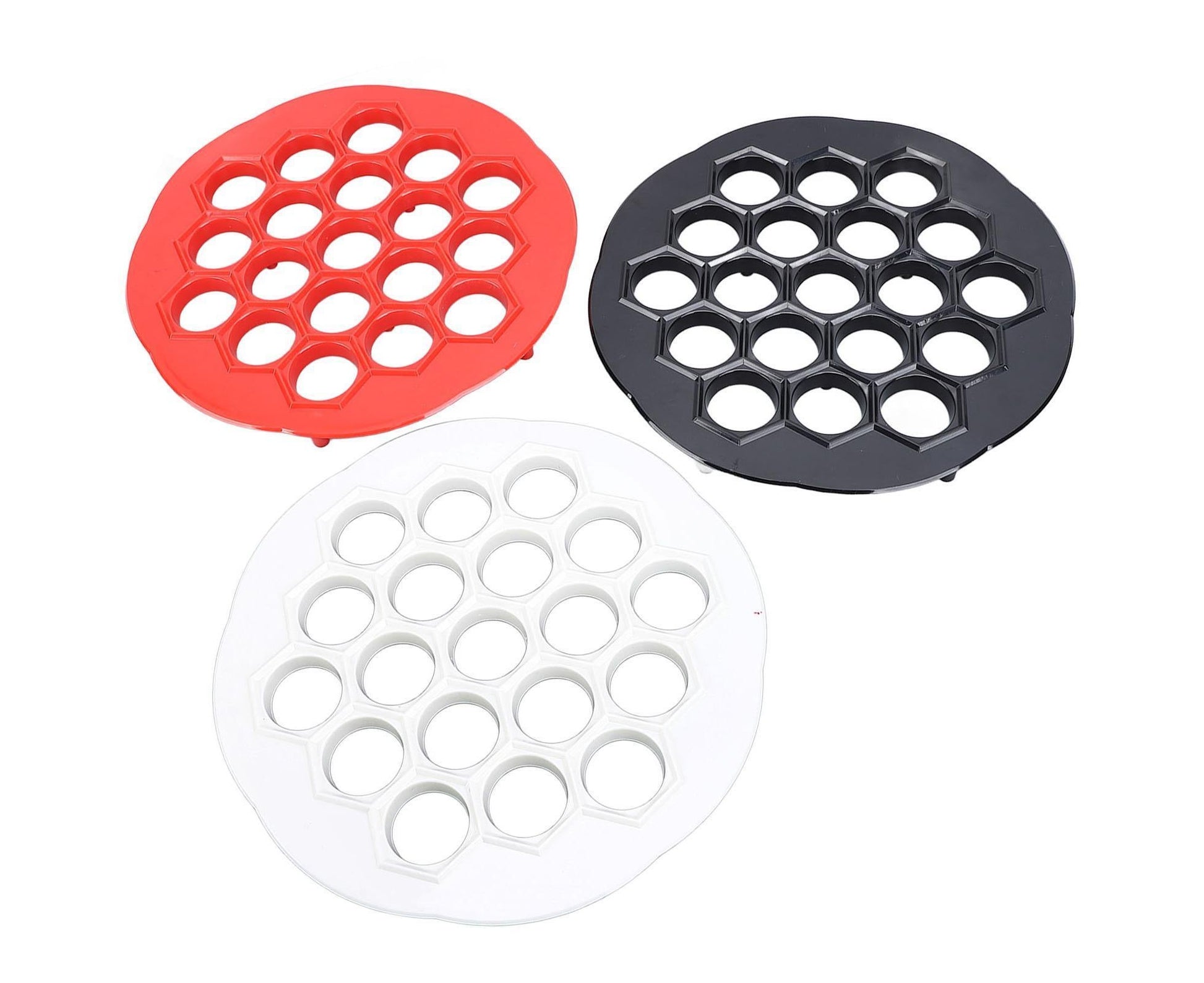 3pcs Russian Dumpling Maker Multifunctional 19 Holes Food Grade Easy Cleaning Ravioli Maker Mould for Kitchen V1263-JX-1463