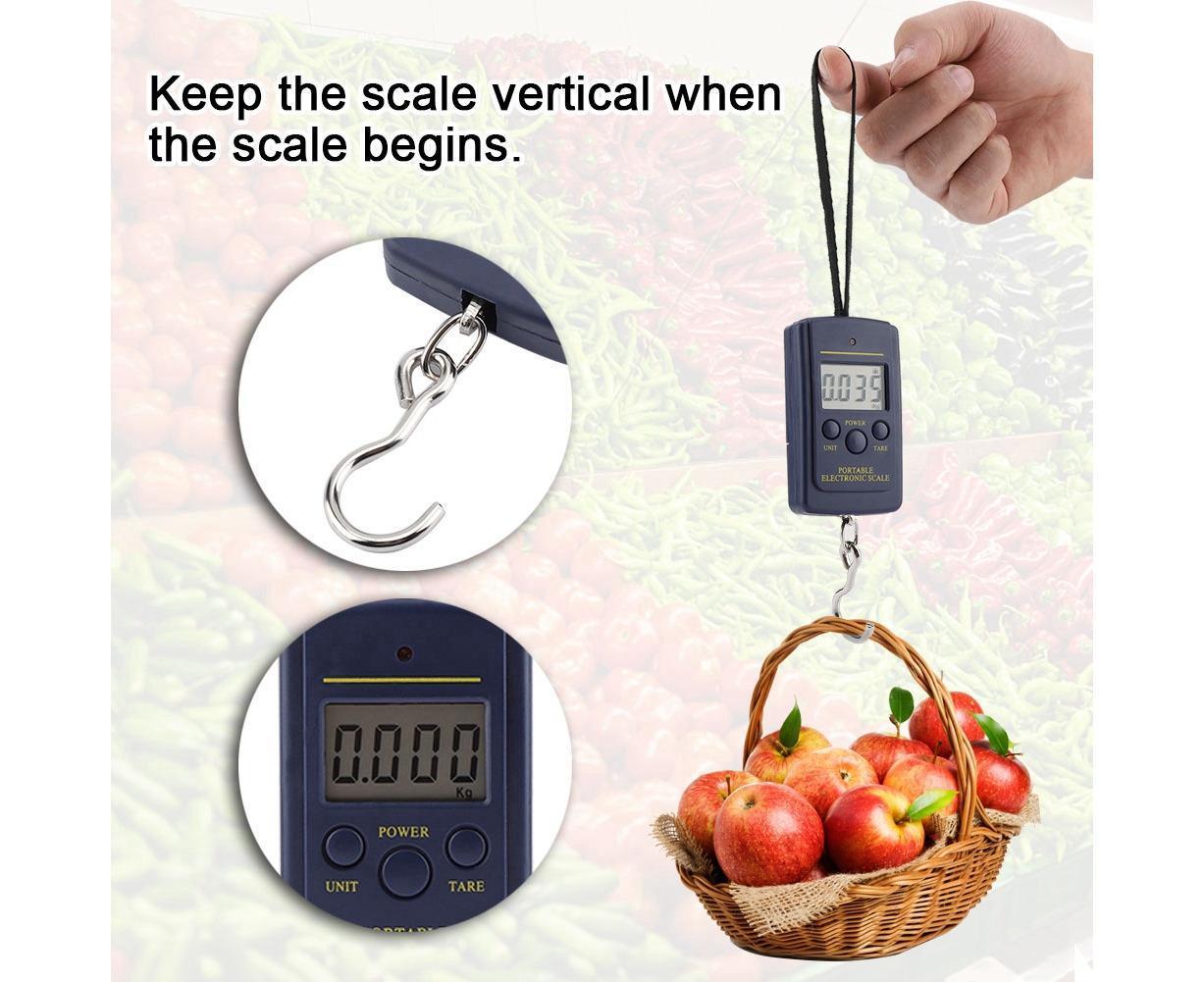 40kg/10g Electronic Scale Digital Hanging Luggage Portable Scale with Hook V1263-JX-1464