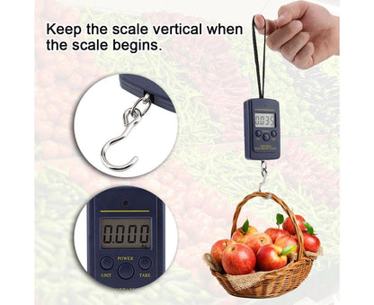 40kg/10g Electronic Scale Digital Hanging Luggage Portable Scale with Hook V1263-JX-1464