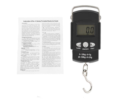 50KG/10G Portable Electronic LCD Digital Weight Scale with Tape Measure Hook V1263-JX-1466