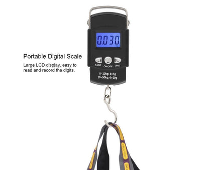 50KG/10G Portable Electronic LCD Digital Weight Scale with Tape Measure Hook V1263-JX-1466