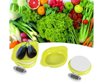 5Kg/1g LCD Display Electronic Digital Kitchen Food Scales Weighing With Bowl Home Kitchen Tool V1263-JX-1468