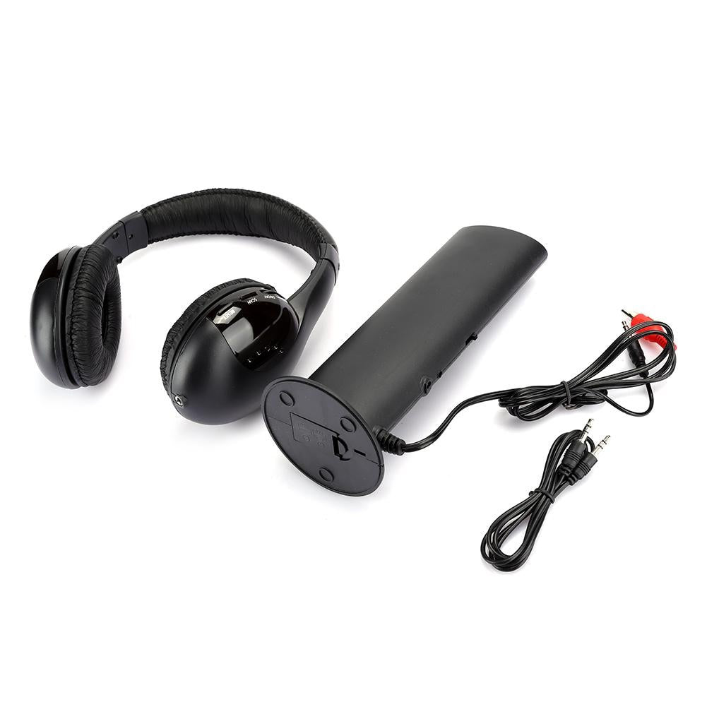 5 in 1 FM Wireless Headset Built in Microphone Earphone Headset with Charging Stand V1263-JX-147