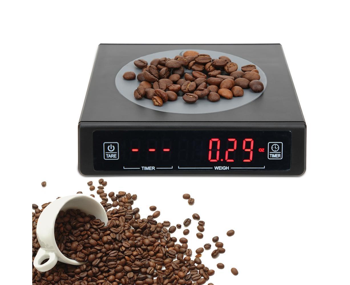 Black Coffee Baking Kitchen Electronic Scale Battery Rechargeable with Timing Function 3kg/0.1g V1263-JX-1471