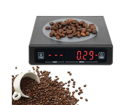 Black Coffee Baking Kitchen Electronic Scale Battery Rechargeable with Timing Function 3kg/0.1g V1263-JX-1471