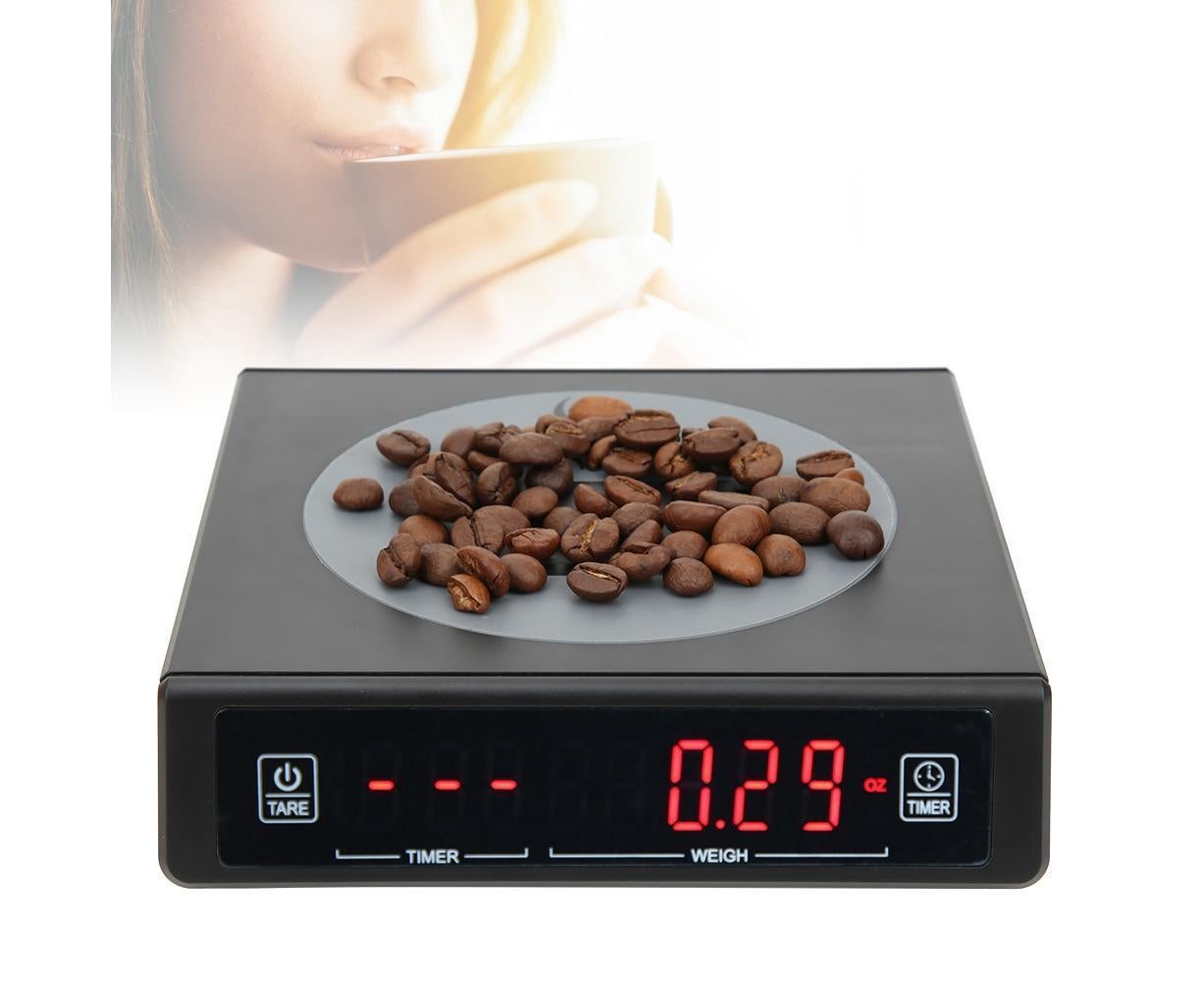 Black Coffee Baking Kitchen Electronic Scale Battery Rechargeable with Timing Function 3kg/0.1g V1263-JX-1471