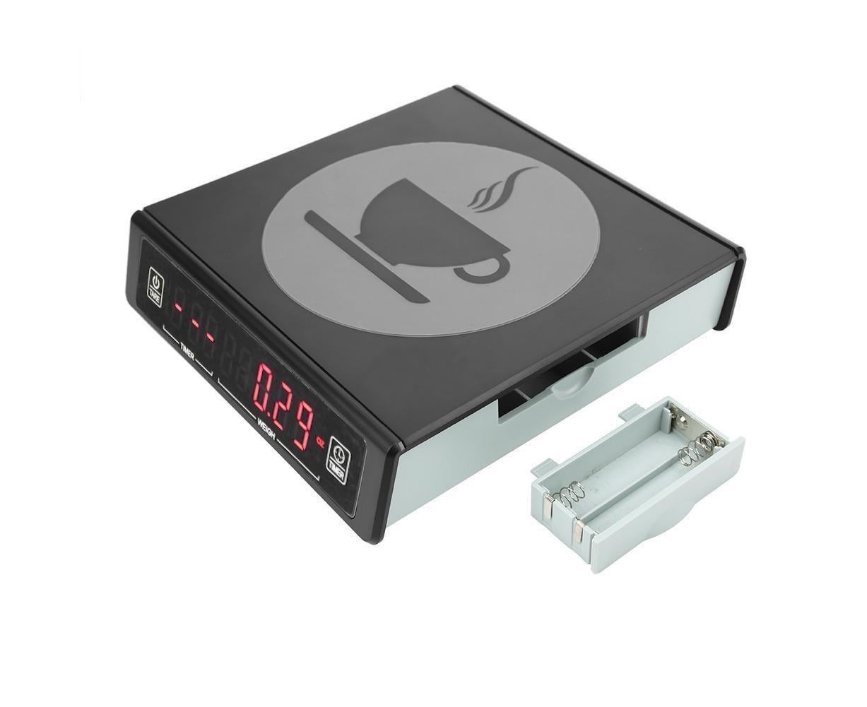 Black Coffee Baking Kitchen Electronic Scale Battery Rechargeable with Timing Function 3kg/0.1g V1263-JX-1471