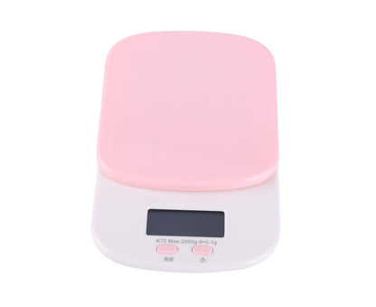 DIY Kitchen Electronic Scale 0.1g HighAccuracy Portable Mini Scale for Kitchen Home(Pink ) V1263-JX-1477